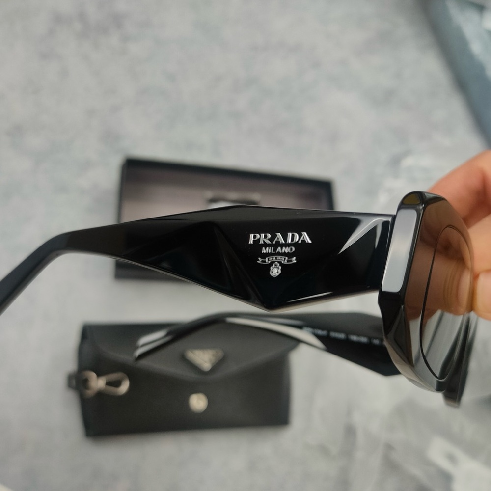 Prada Black Unisex Sunglasses - Picture 5 of 9